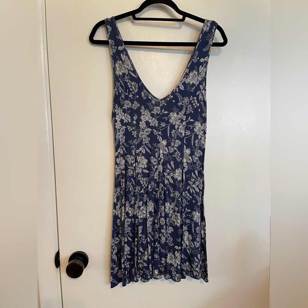 Blue floral summer dress